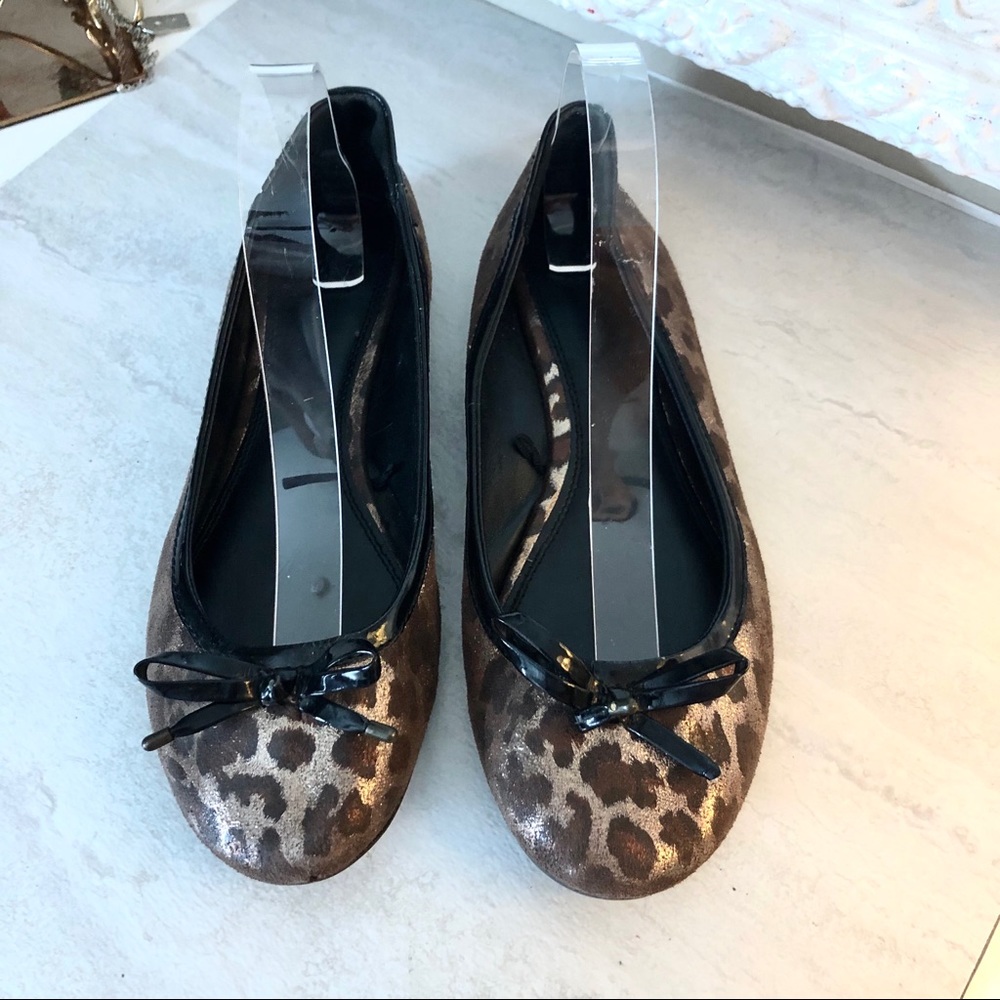 3/$20 NY&C metallic leopard print flats